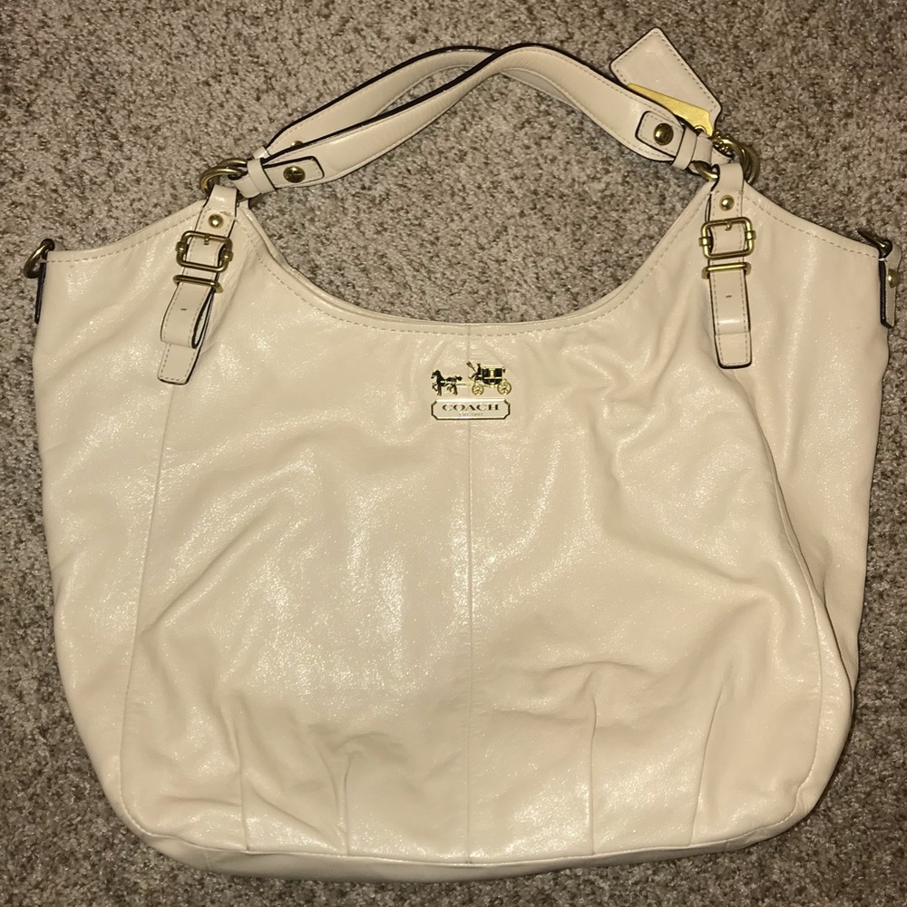 COACH Madison XL Cream Leather Shopper